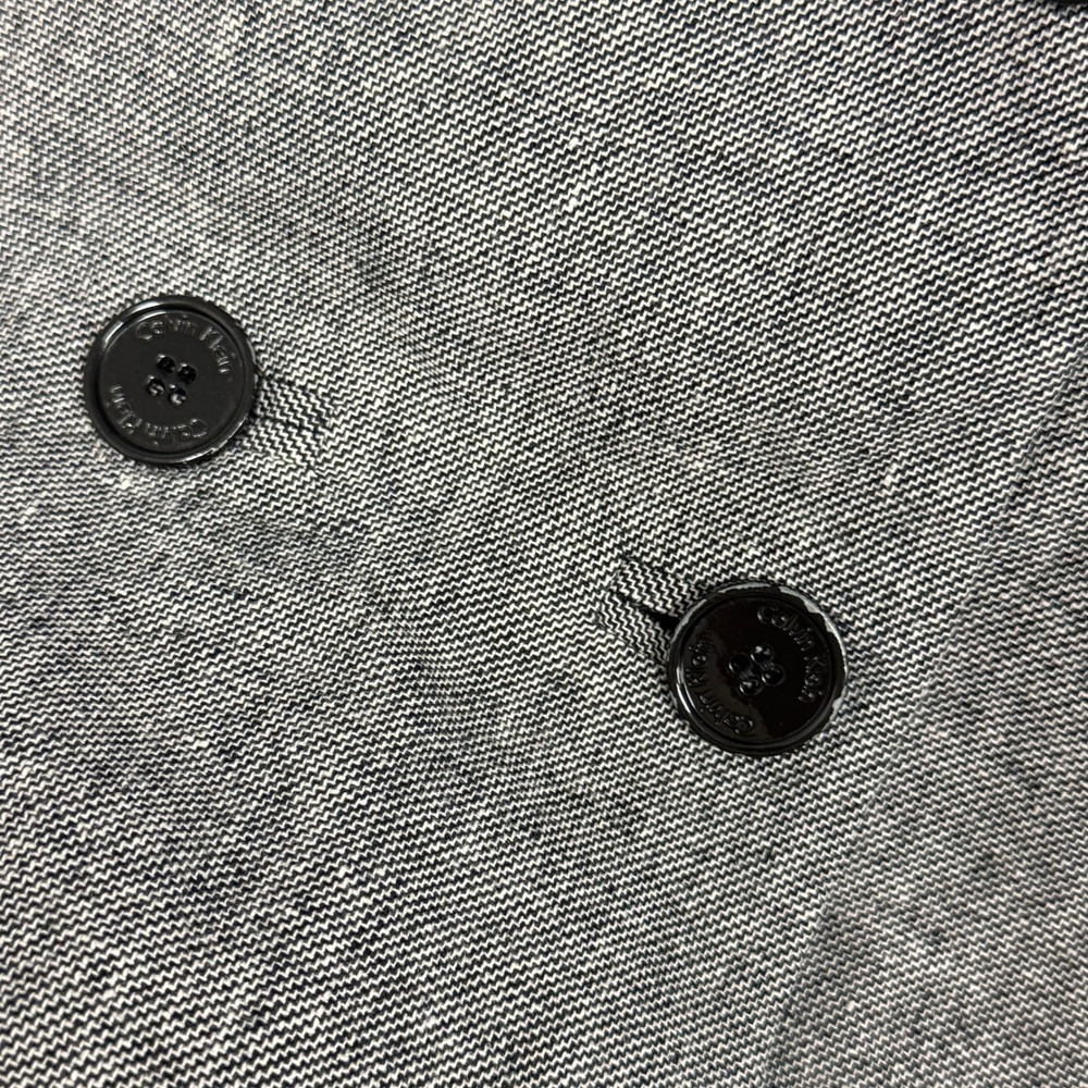 Calvin Klein Grey Linen Blend Double Breasted Cap Sleeve Vest Top Size‎ 4 Career - Picture 4 of 7